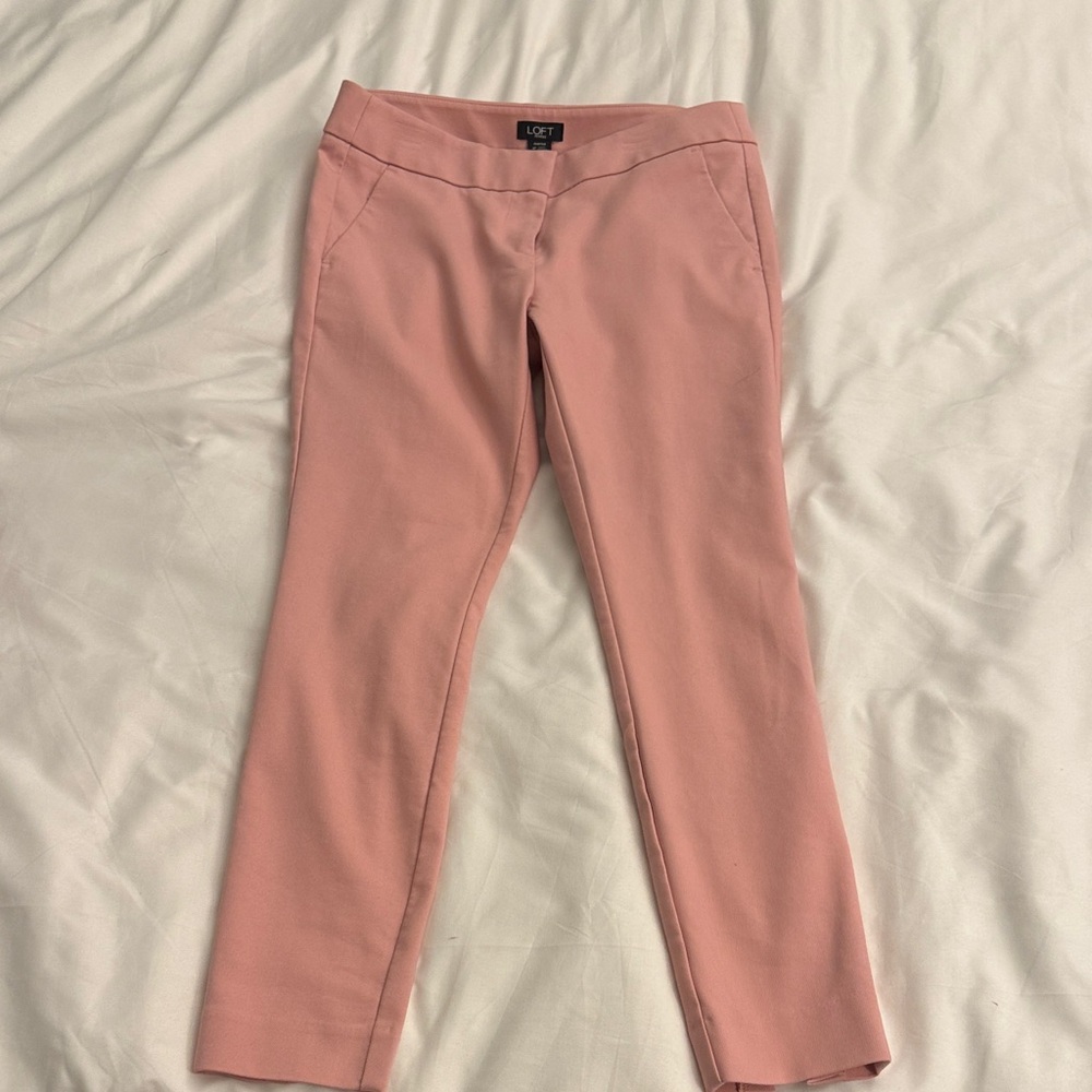 LOFT Blush Pink Skinny Ankle Pants